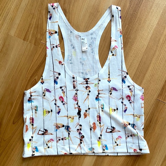 LOS ANGELES APPAREL DANCERS POLE DANCERS CROPPED TOP RACERBACK SMALL - Picture 1 of 3